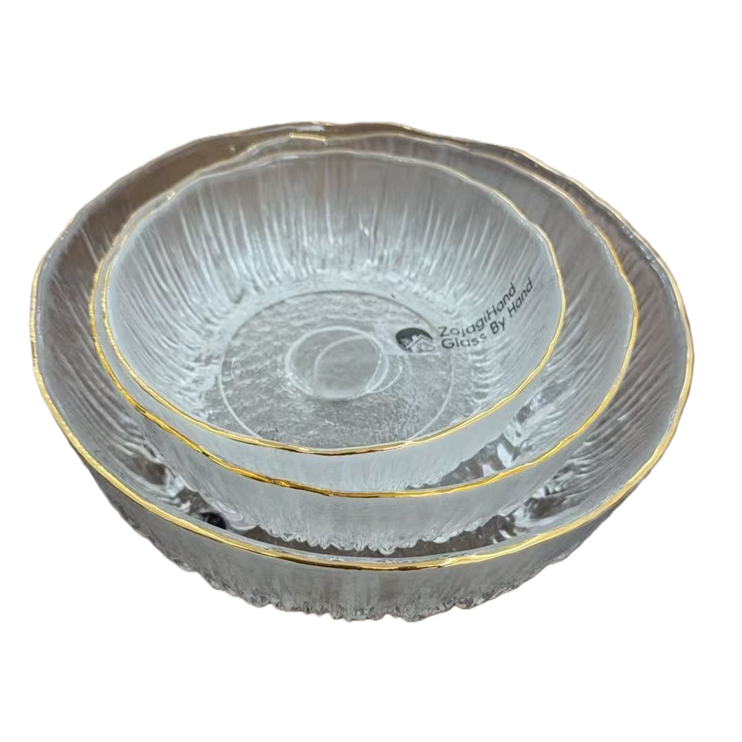 Square transparent glass salad bowl, melamine plastic for instant noodles, suitable for microwave ovens Item Picture