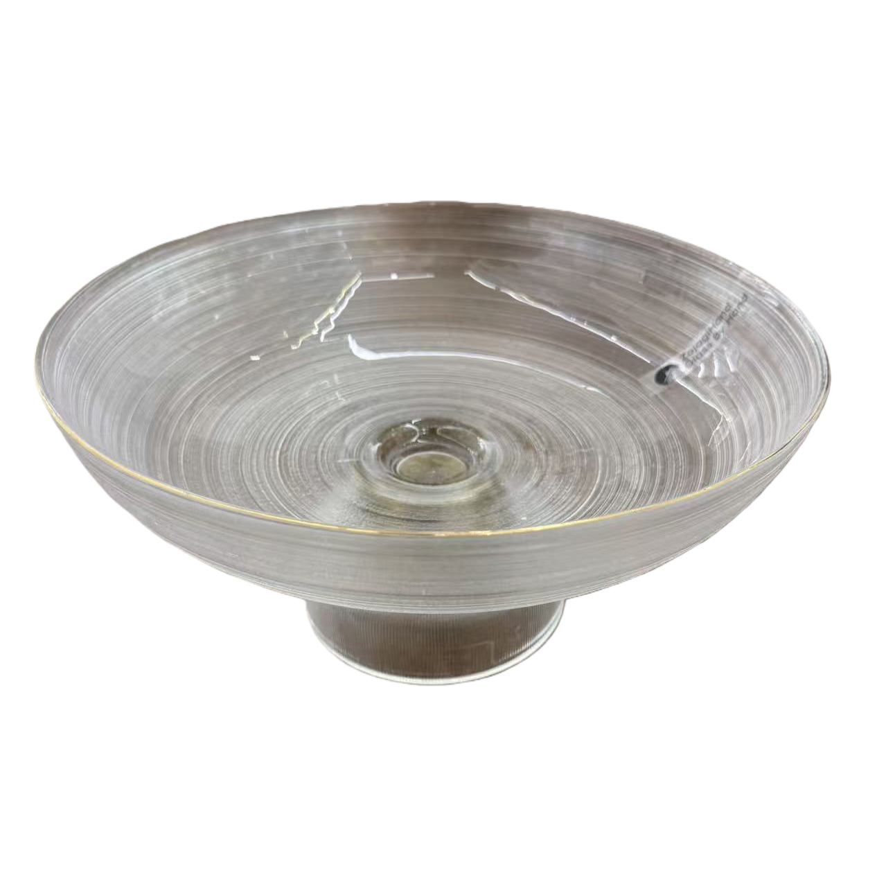 High-quality appearance level dried fruit plate, glacier glass fruit plate, pastry plate, home living room snack display plate, candy plate Item Picture