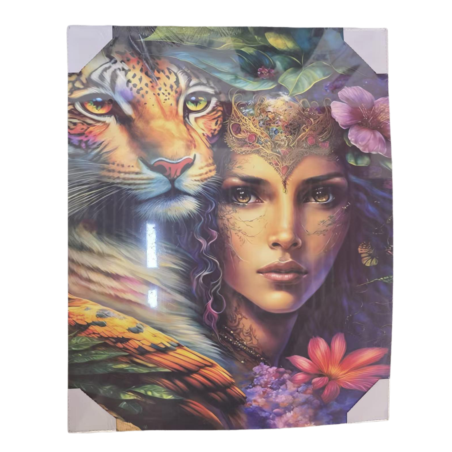 装饰画/阿拉伯挂画/宋锦/DIY珍珠画/壁画挂画钻白底实物图