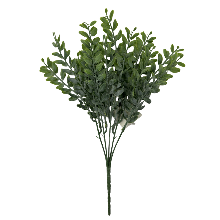 Artificial green plants with knitted flowers, large leaves, artificial flowers and bamboo Item Picture