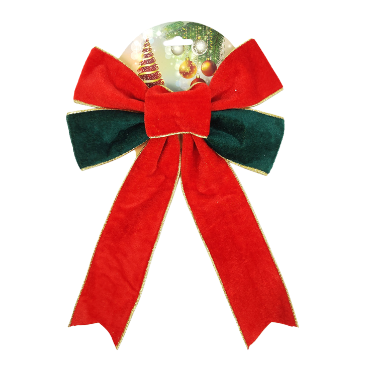 Red velvet bow Christmas decorations, Christmas tree decorations, Christmas scene arrangements Item Picture