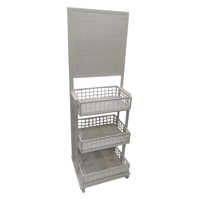 Storage rack, bedroom floor-standing multi-layer snack rack, kitchen movable baby products storage rack, pegboard storage