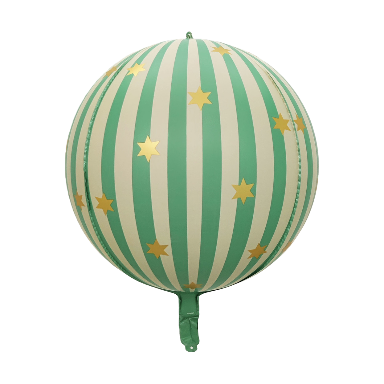Matte 22-inch 4D striped green aluminum film balloon birthday party ceremony decoration items