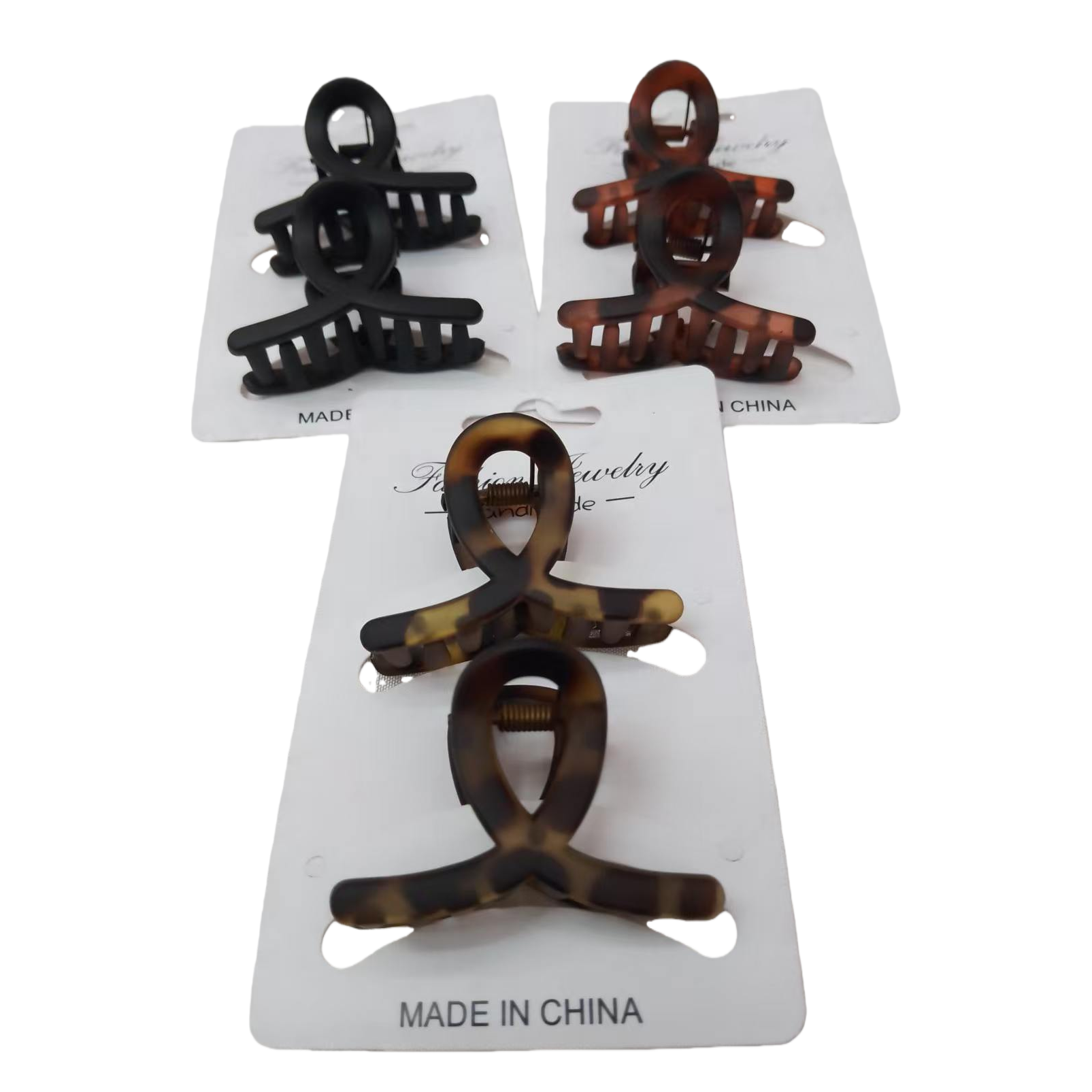 发夹/抓夹/鲨鱼夹/醋酸抓夹/发卡白底实物图