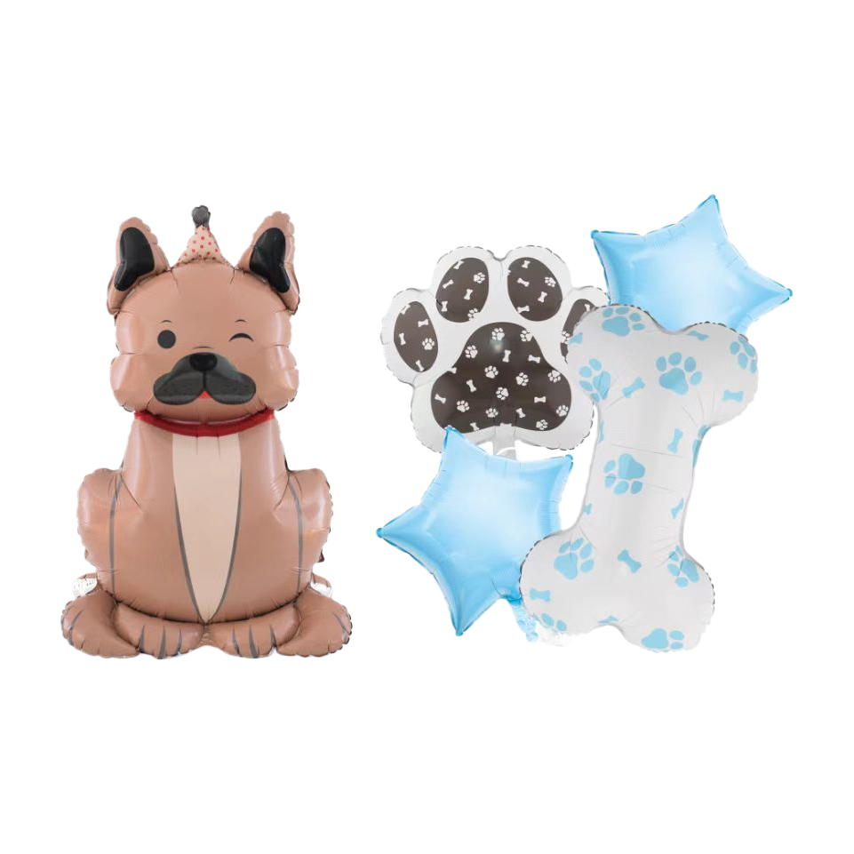 Cartoon dog-shaped birthday party aluminum film balloon decoration ceremony supplies
