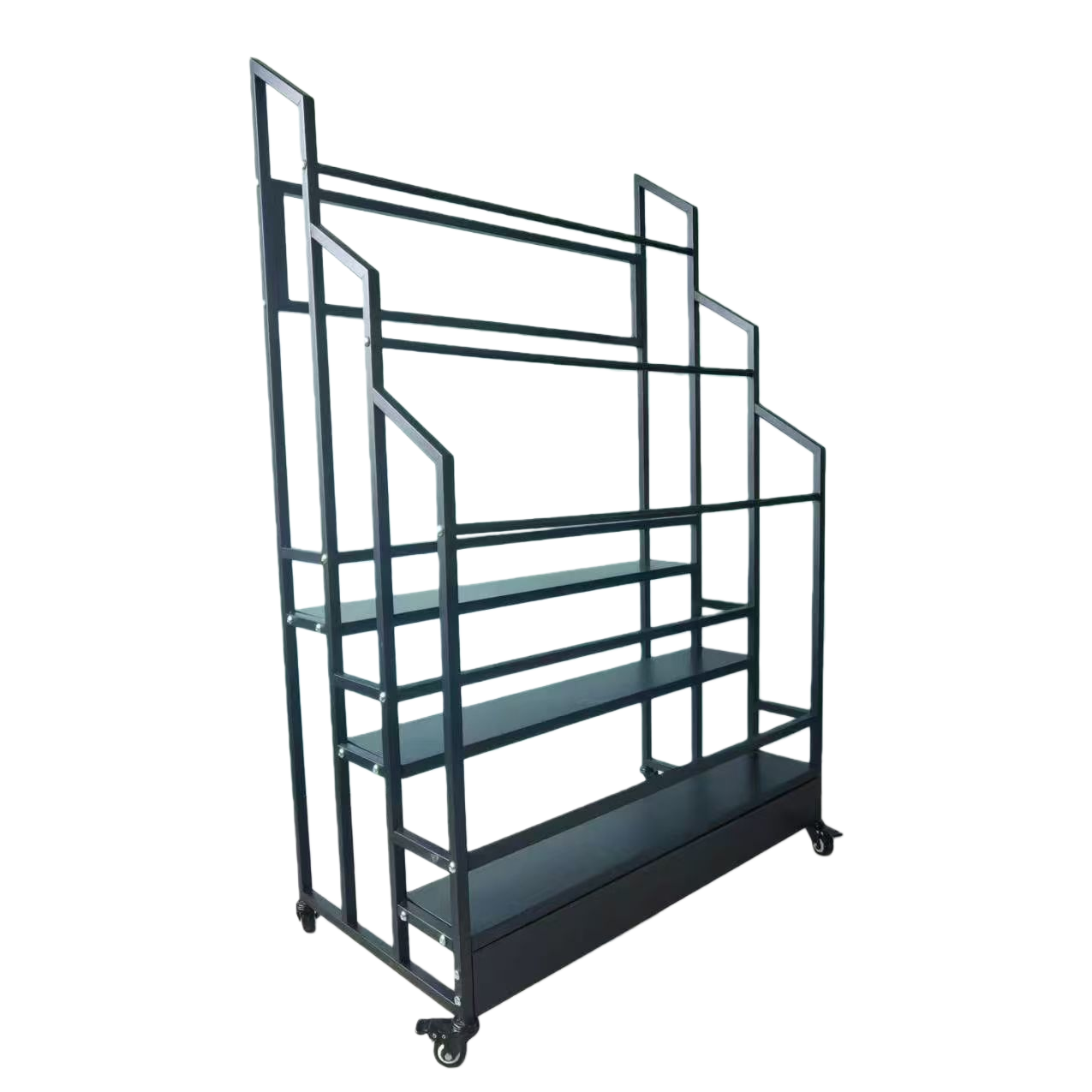 Black metal multi-layer floor mat rack, storage rack and multi-functional shelf Item Picture