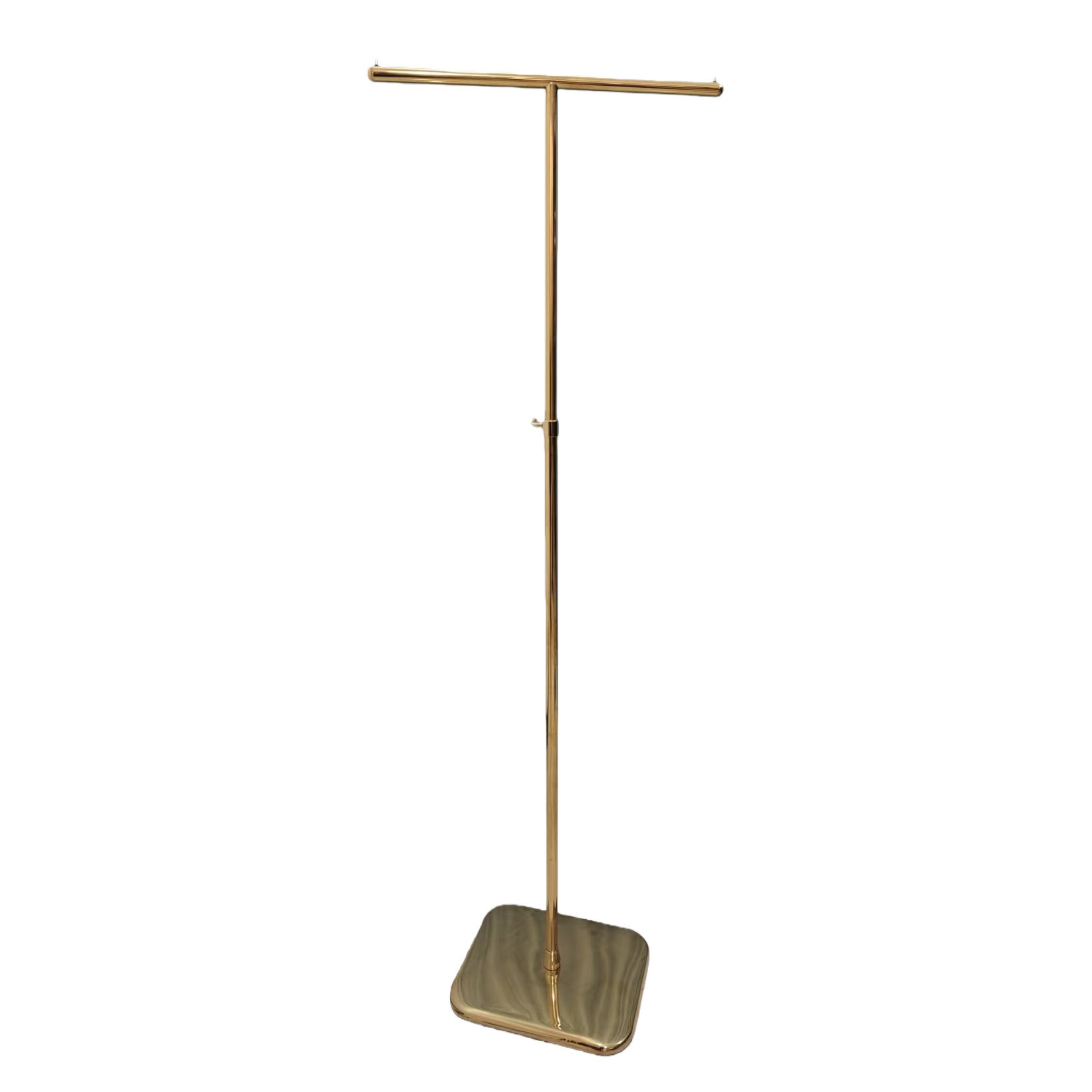 Two-arm titanium gold display stand, floor-standing suit hanger, dedicated for clothing fabric skirts, 153547763 Item Picture