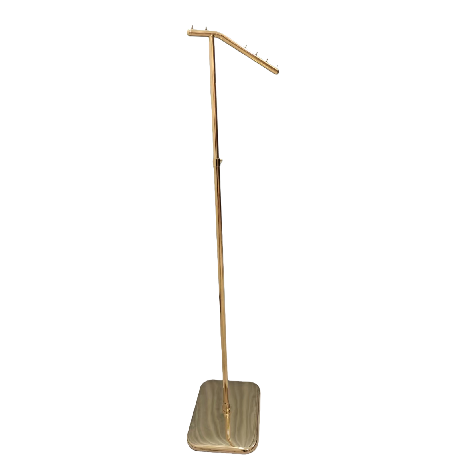Two-arm titanium gold display stand, floor-standing suit hanger, dedicated for clothing fabric skirts, 153556882 Item Picture
