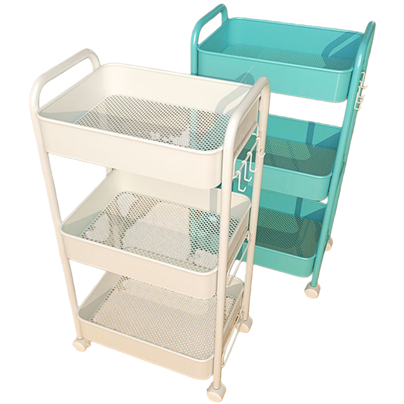 Household four-wheel folding storage trolley, small cart for grocery shopping, flatbed cart Item Picture