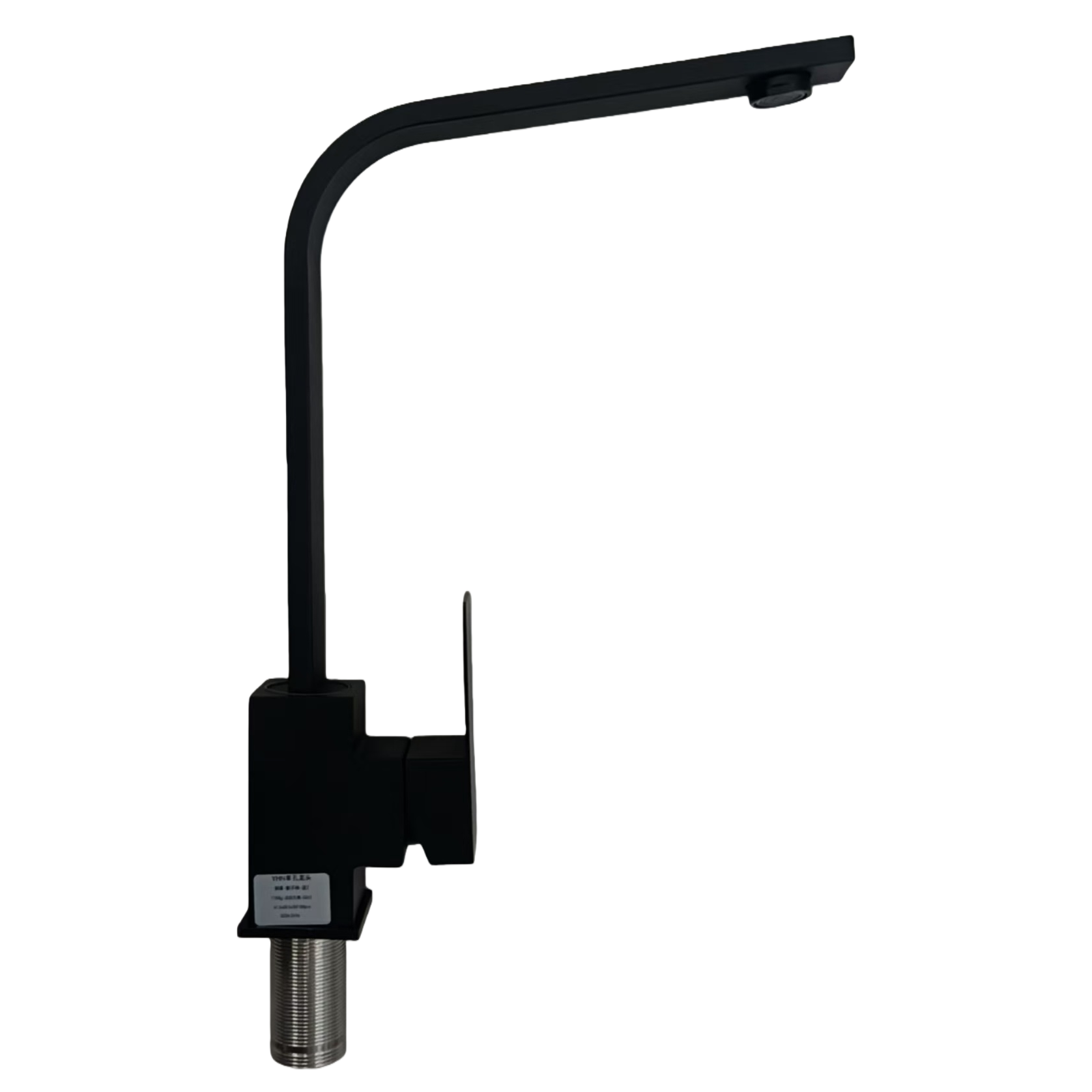 Black square kitchen faucet, hot and cold household sink faucet, splash-proof Item Picture
