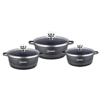 Black non-stick pan with silicone spatula kitchenware four-zone set tableware and POTS Item Picture