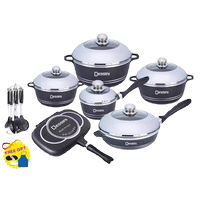 A 7-piece stainless steel and aluminum pot outdoor tea-making kitchenware set Item Picture