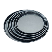 Black round cast iron stir-frying pan, baking tray, iron pan, household kitchen cookware for frying, stir-frying, stewing and boiling Item Picture