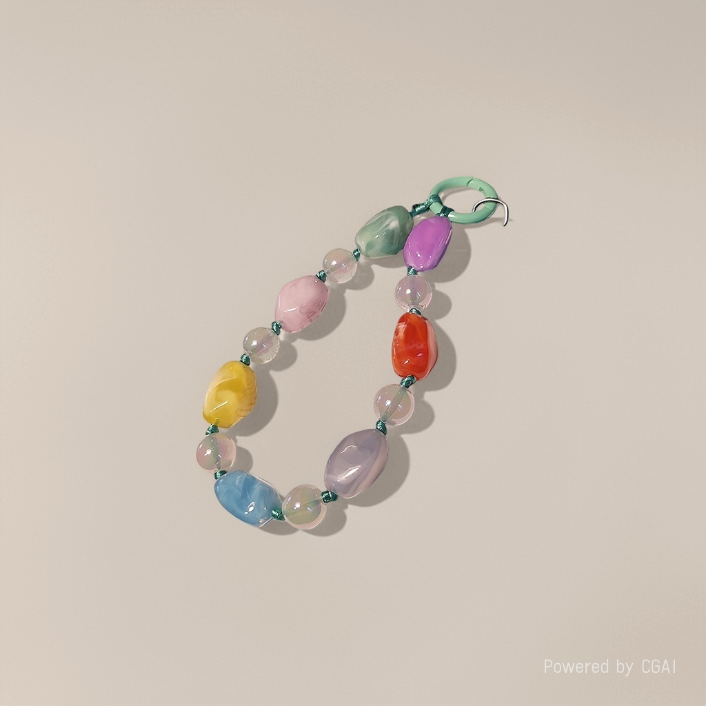ins irregular-shaped jade mobile phone chain, short high-end pearl lanyard, niche outdoor ccd camera pendant wholesale Application Scenario