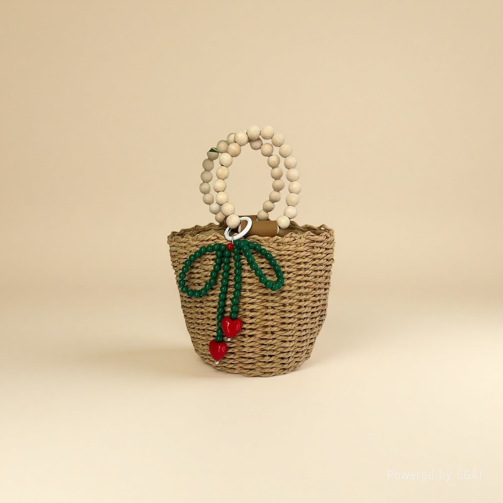 The fashionable and versatile colorful beaded bow pendant for girls' heart bags in Dongdaemun, South Korea, is selling well across borders details Picture