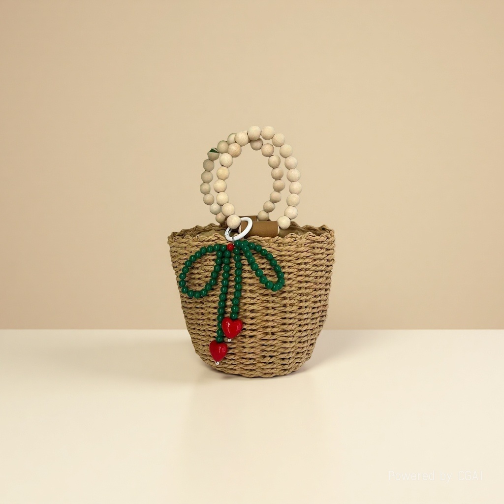The fashionable and versatile colorful beaded bow pendant for girls' heart bags in Dongdaemun, South Korea, is selling well across borders
