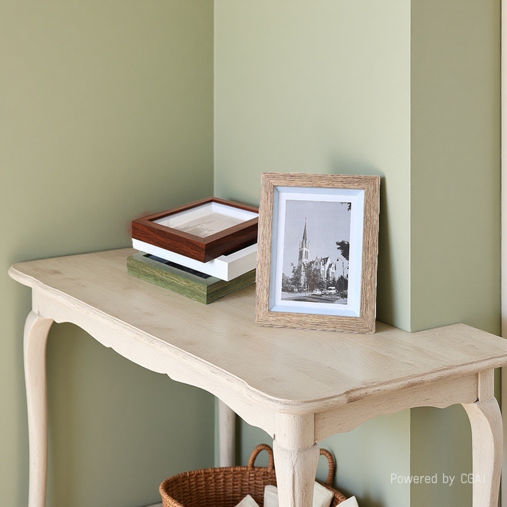 Wholesale of exquisite and simple 3.5× 5-inch imitation wood grain photo frames. Creative and suitable for display and hanging. Modern home color photo frames. 092327820 Specification image