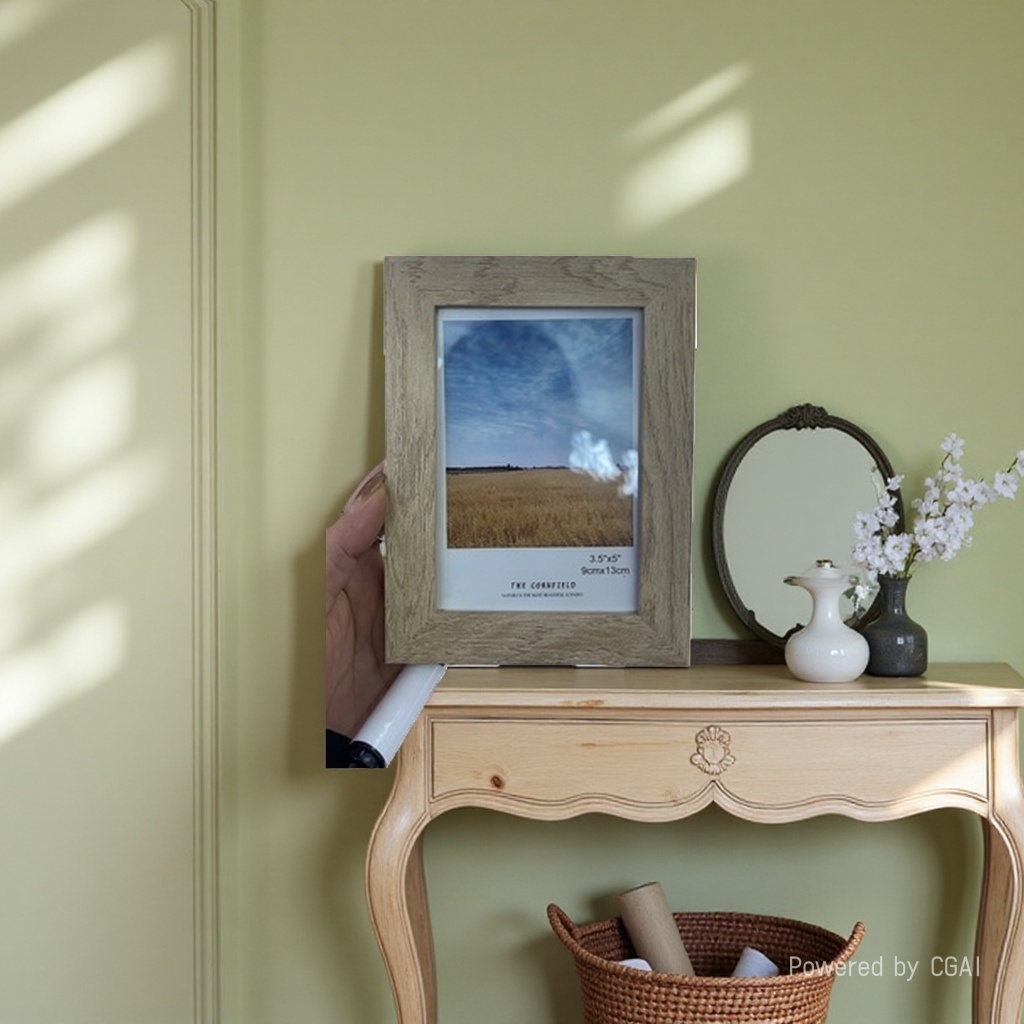 Desktop flip cover photo frame, exquisite picture frame design, photo frame display table decoration, home decoration item, photo frame 094318242 Specification image