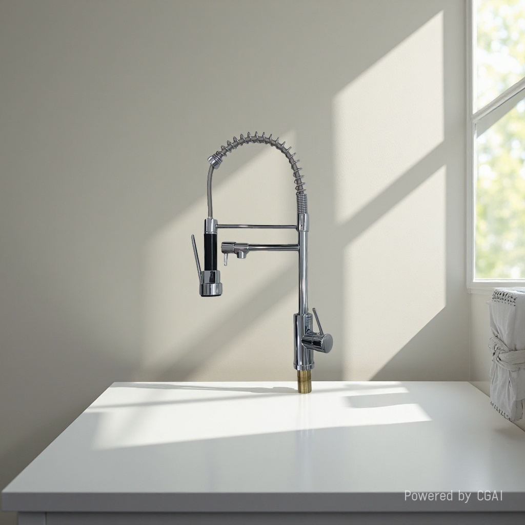 Household kitchen pull-out faucet, universal rotating anti-splash pressure-increasing sink, cold and hot faucet Application Scenario