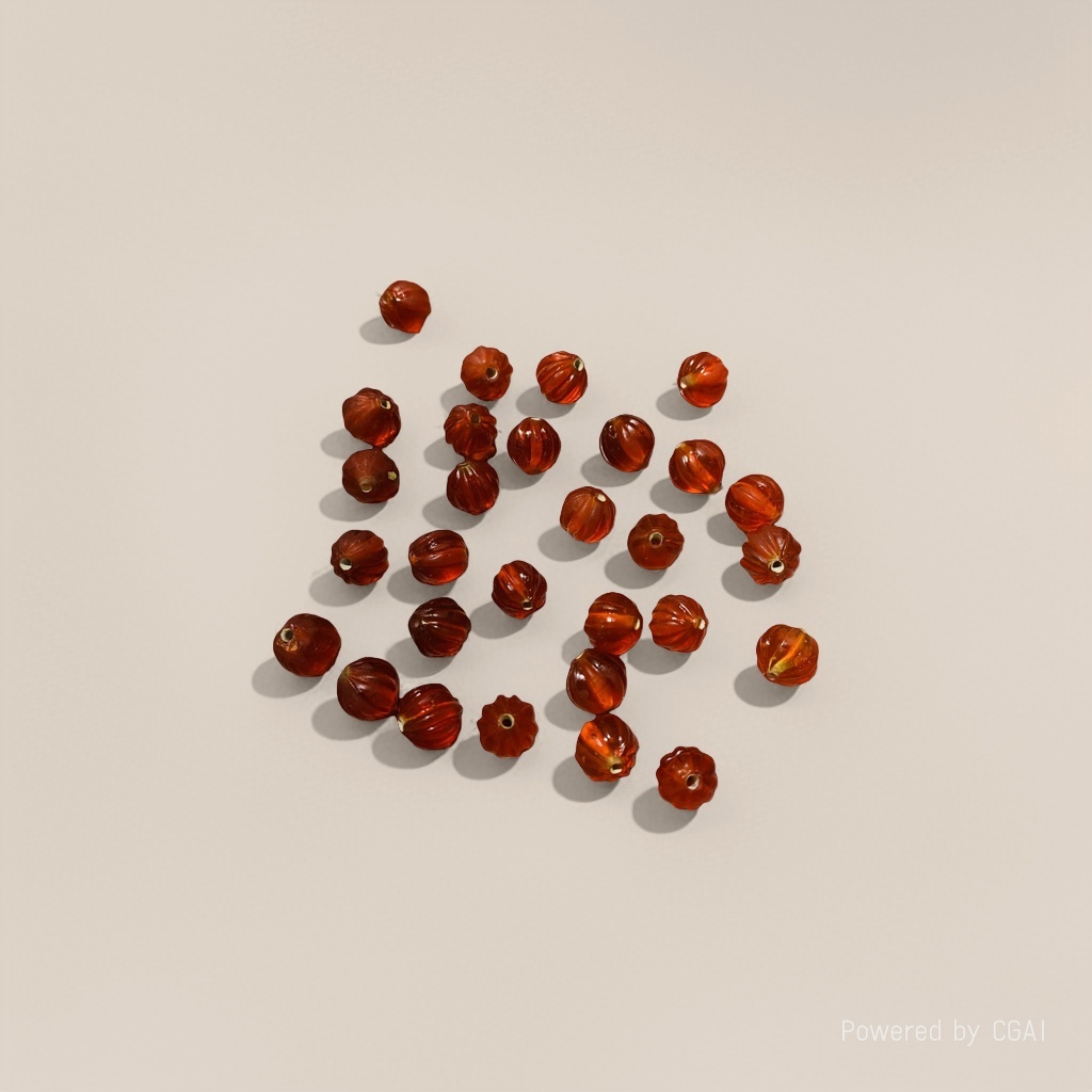 Imported Nepalese old glass beads, pumpkin beads, Buddhist beads, bracelet, cultural and artistic accessories, DIY ancient style materials