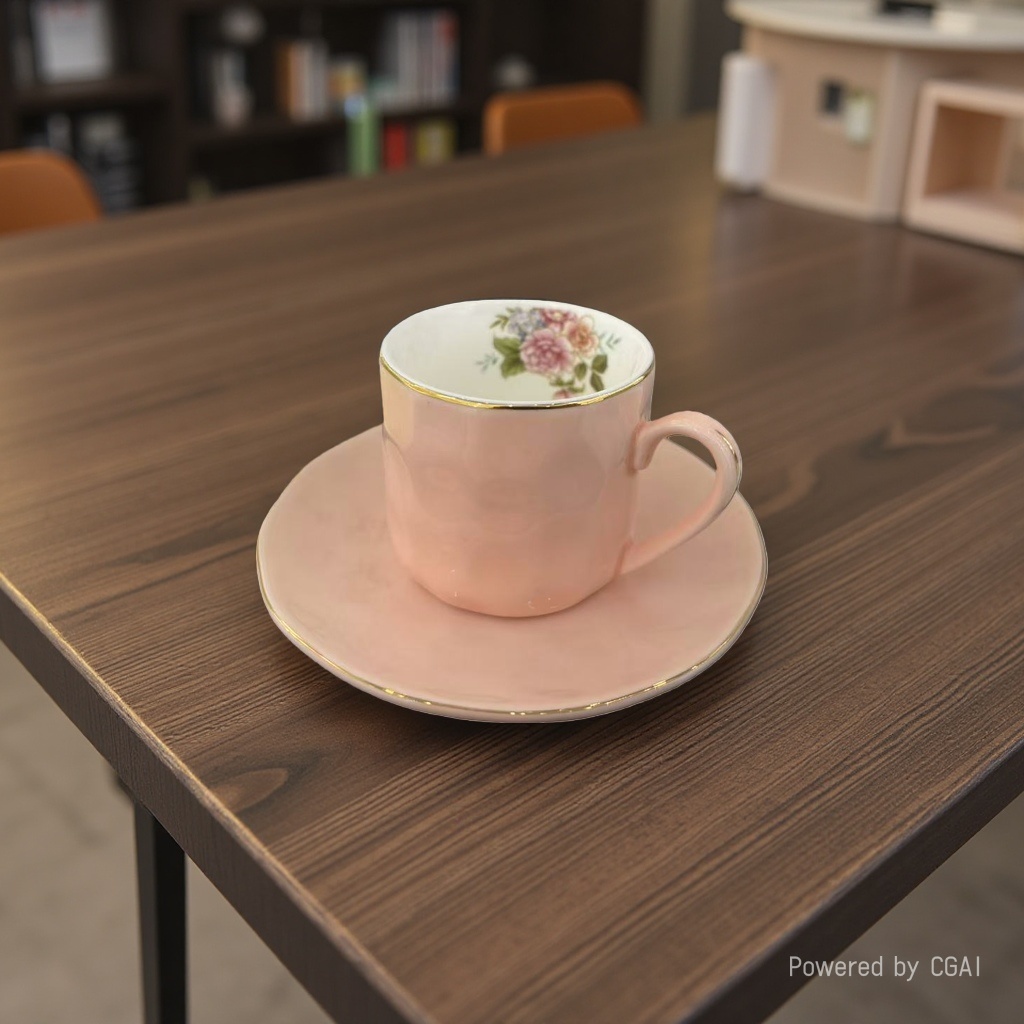 220cc pink ceramic tea cup, coffee cup, Turkish style coffee cup, water cup with filter and tea strainer design, ceramic cup Application Scenario