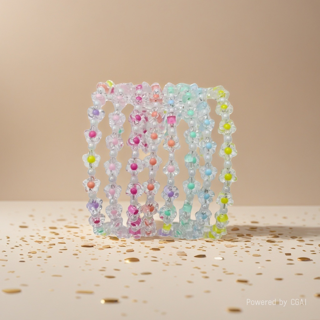 Needle-painted colorful flower beaded fashionable hair bands and headwear, fashionable handcrafted women's accessories Application Scenario