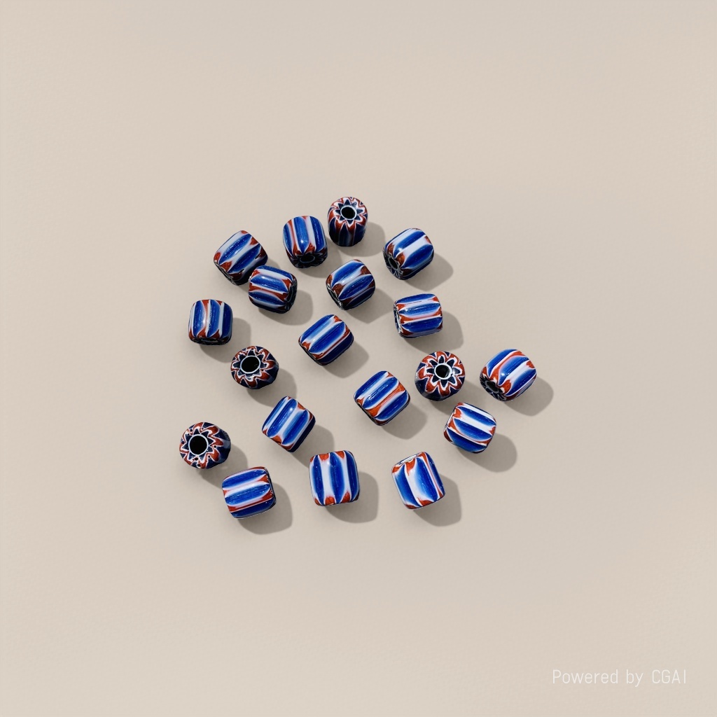 Imported Nepalese glass snow Fleur thousand flowers Nepalese pumpkin bucket beads DIY handcrafted material jewelry accessories