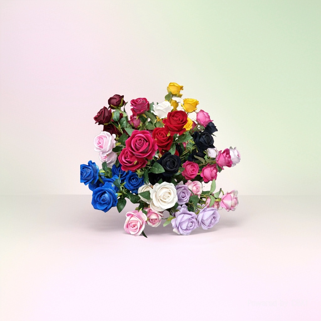 人造花塑料/仿真花/塑料花/莫奈花园仿真花/手工花材料细节图