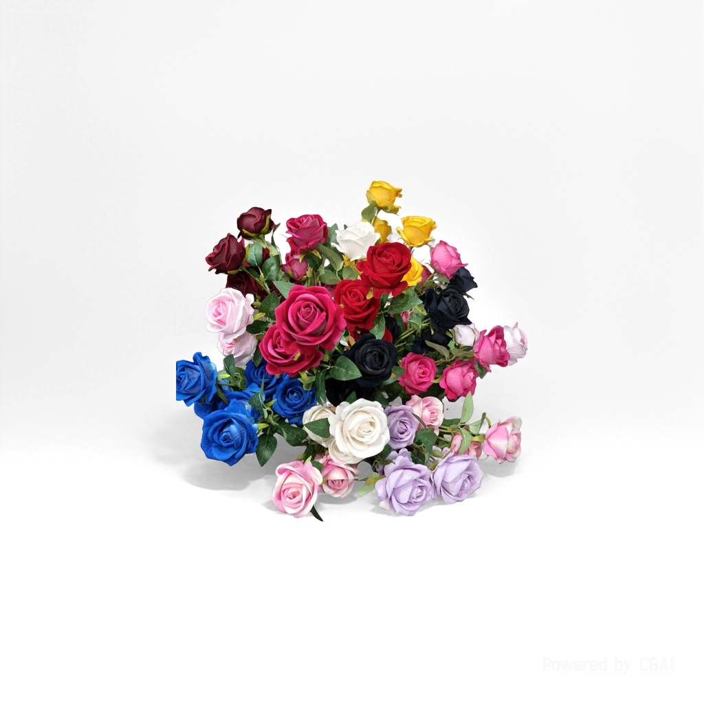 人造花塑料/仿真花/塑料花/莫奈花园仿真花/手工花材料产品图