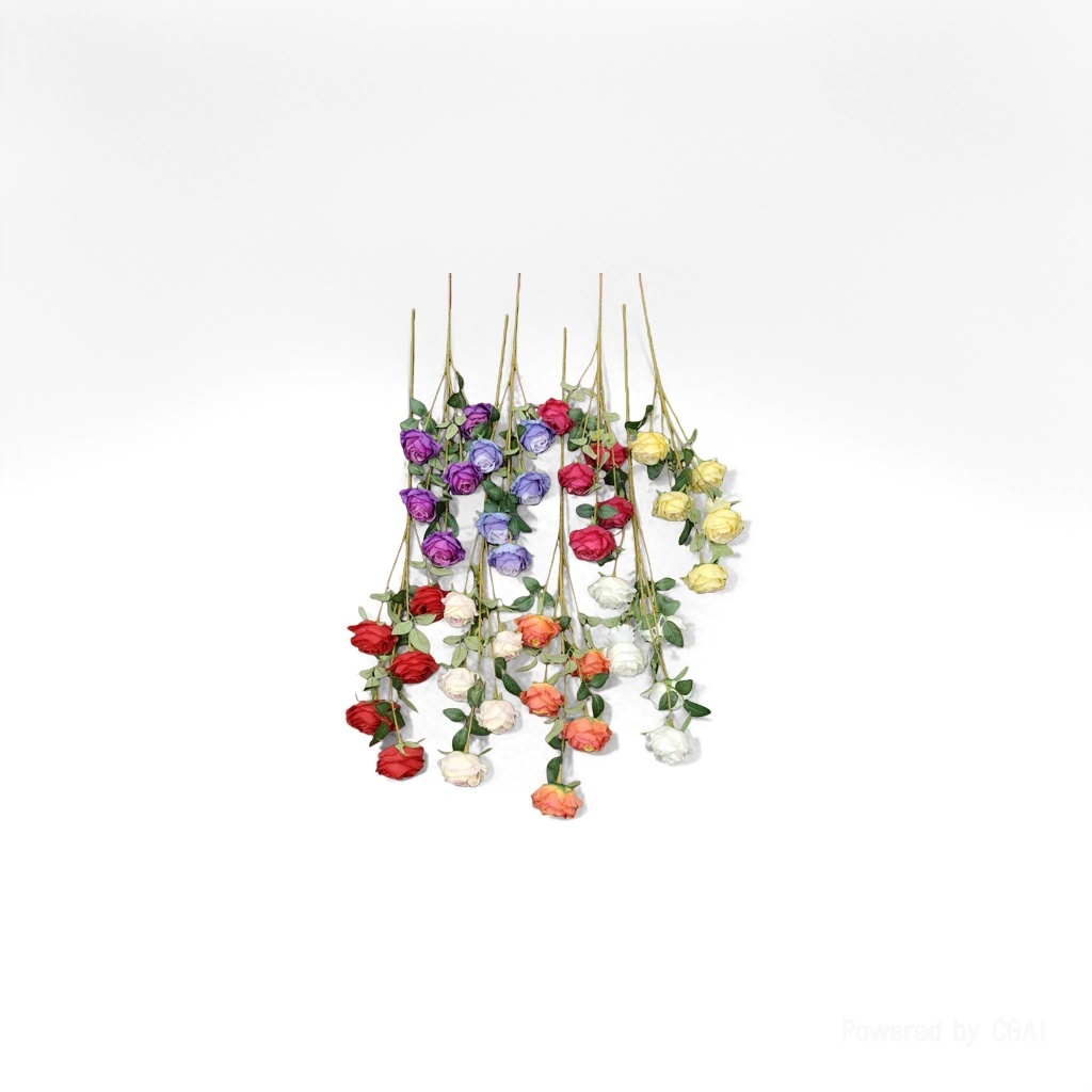 人造花塑料/仿真花/塑料花/莫奈花园仿真花/手工花材料产品图