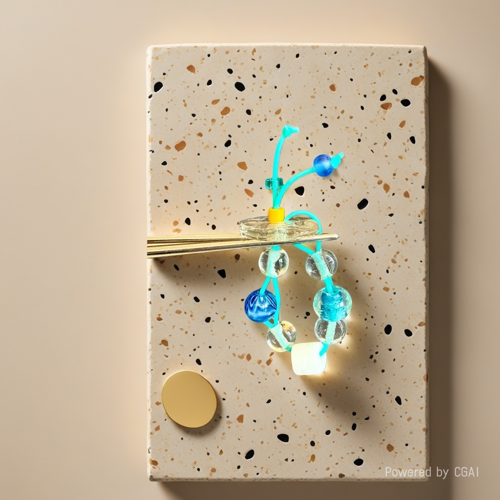 Nepalese handcrafted glass and silk bracelet with a niche design sense, original and unique beaded mobile phone chain accessory Specification image