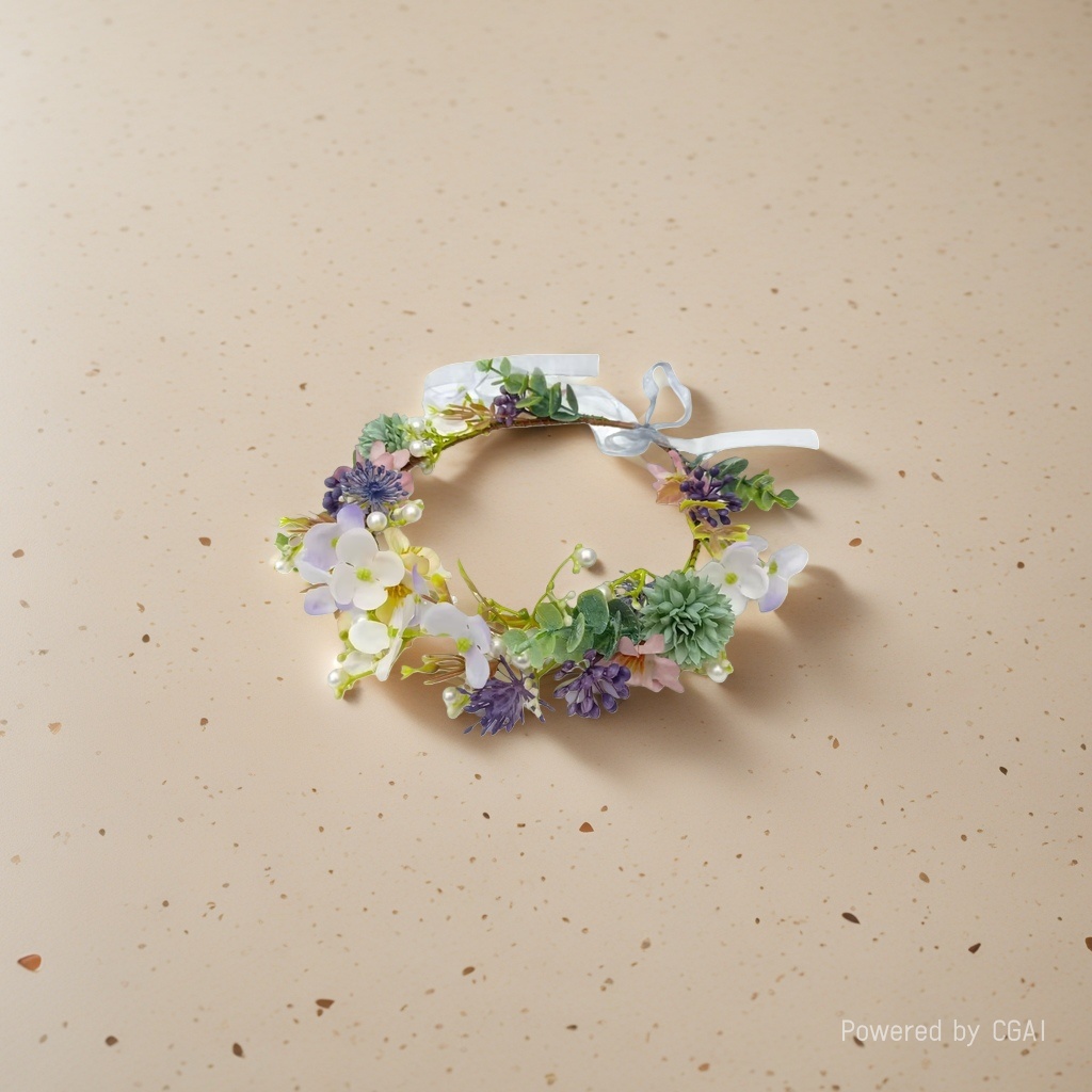 Pearl wreath headband, children's Hanfu headwear, hair band headwear, women's hair accessory details Picture
