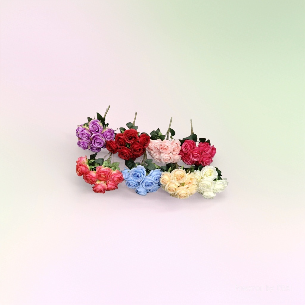 人造花塑料/仿真花/塑料花/莫奈花园仿真花/手工花材料细节图