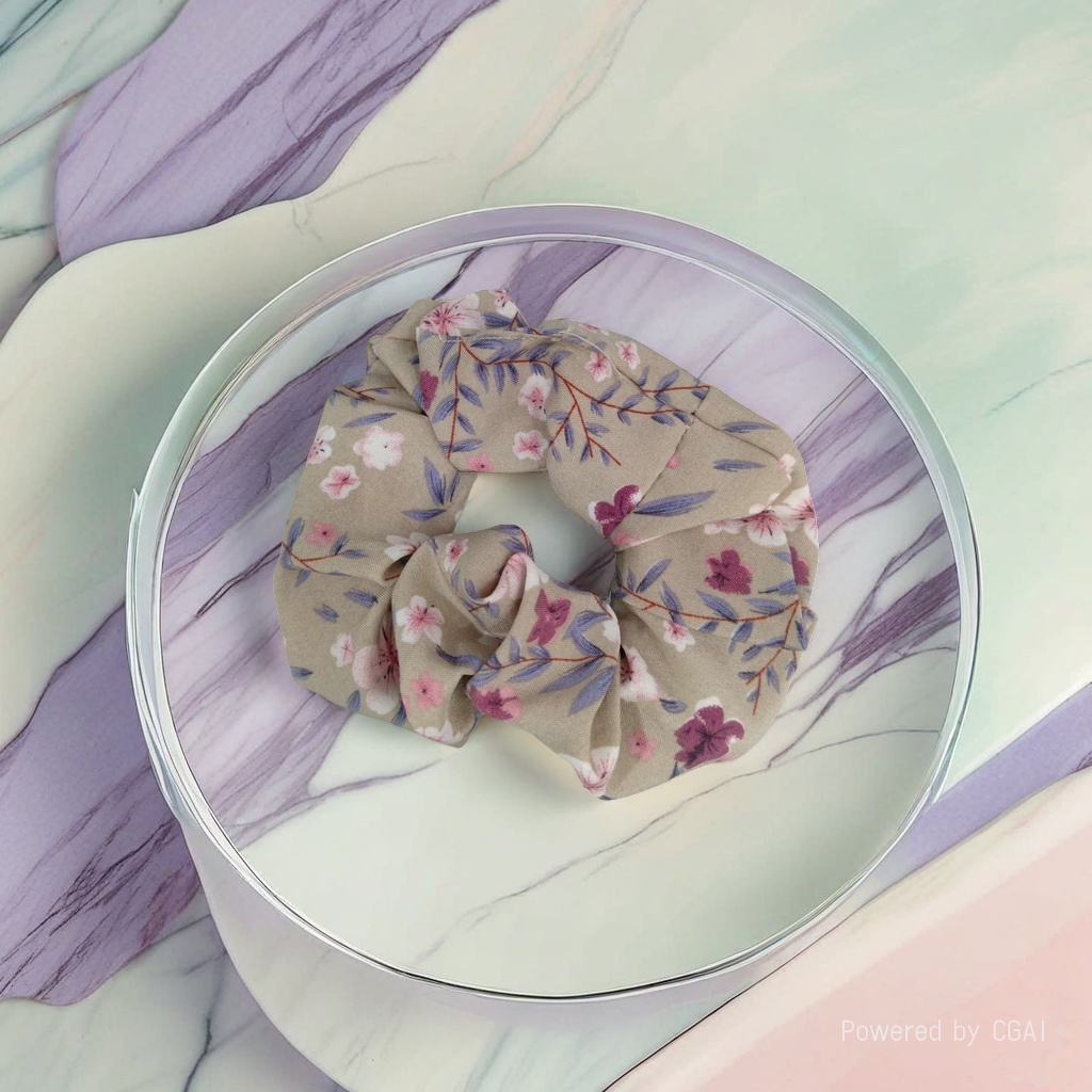 珍珠花卉图案儿童汉服头饰发圈