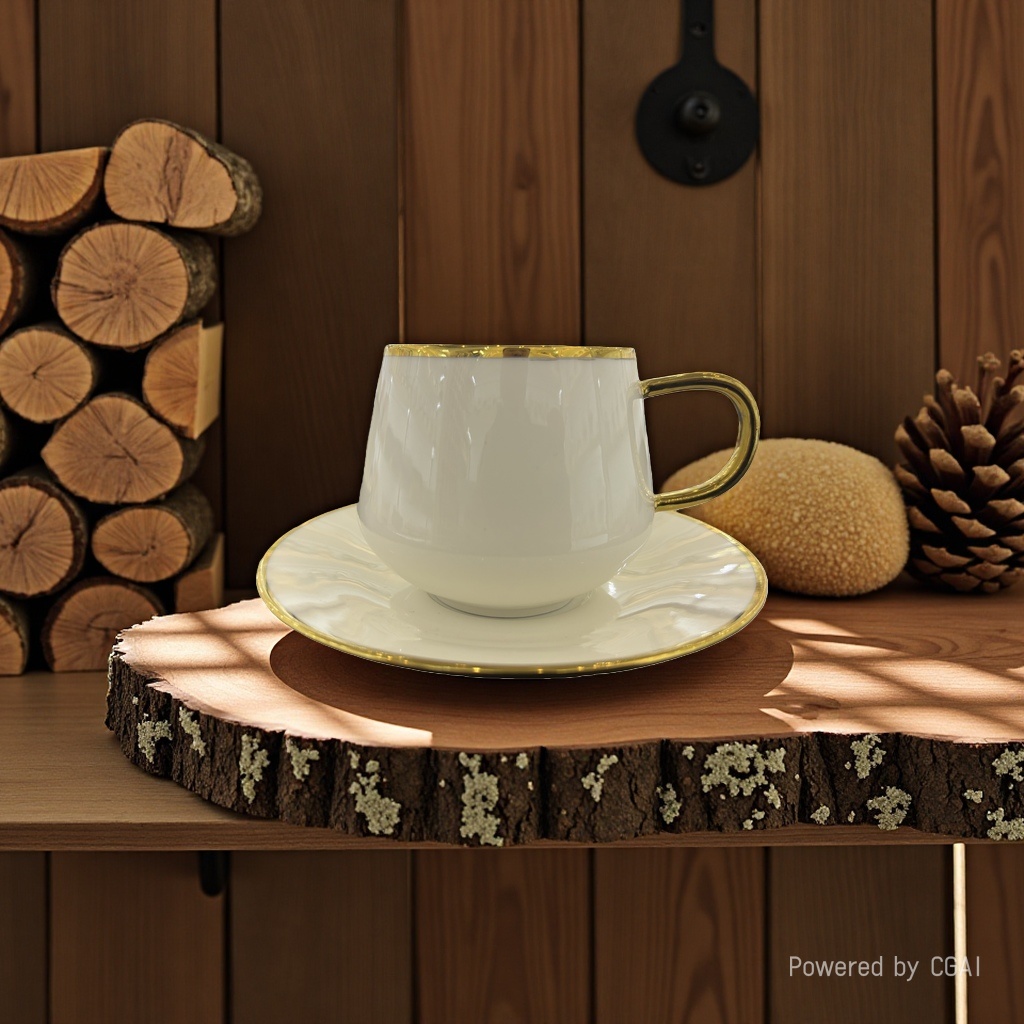 220cc Chaozhou manufacturer gold-inlaid European ceramic coffee cup set, gold-edge ceramic hotel American coffee cup