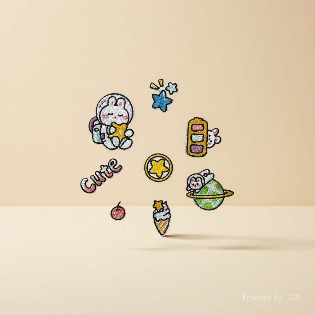 布贴/刺绣贴/刺绣布贴/俄罗斯袖章/小狗布贴白底实物图