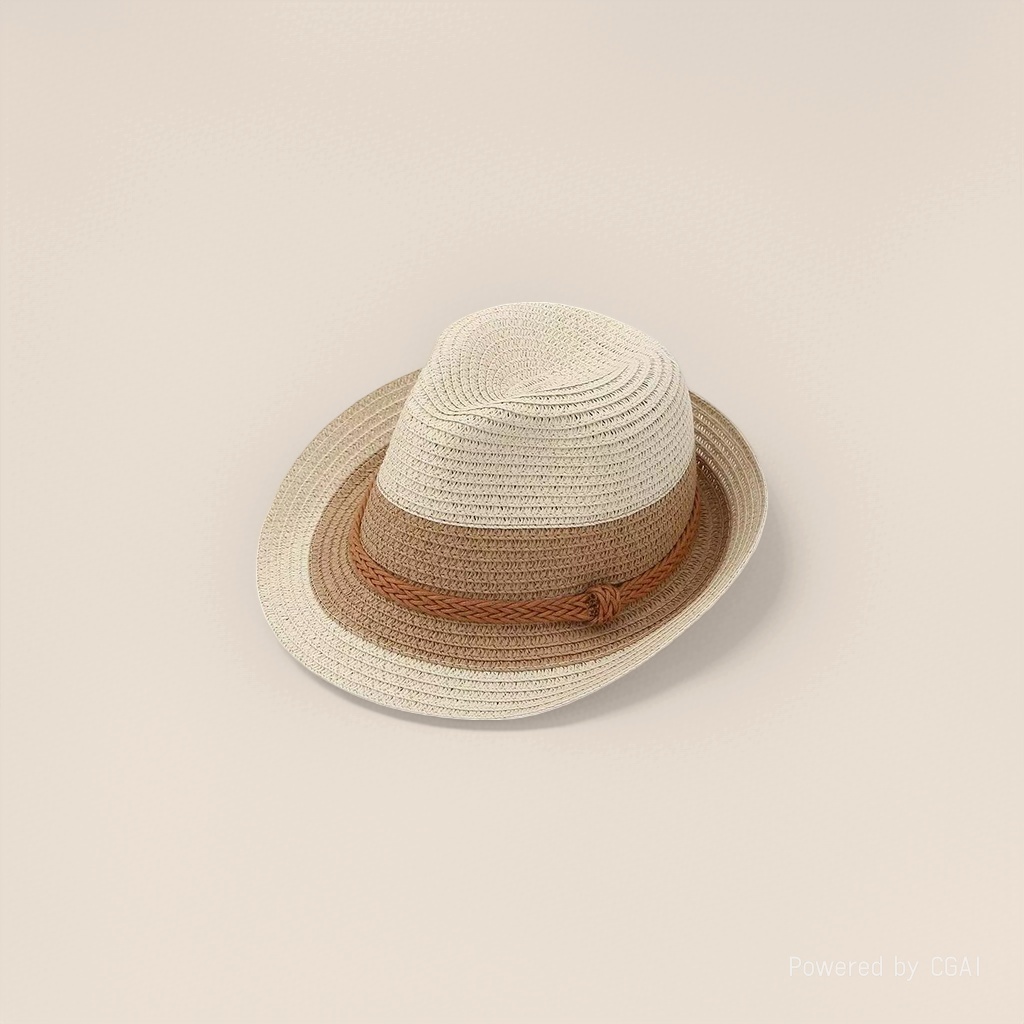 Summer men's top hats, parent-child straw hats, children's sun hats, spring and summer beach sun hand-woven hats wholesale Specification image