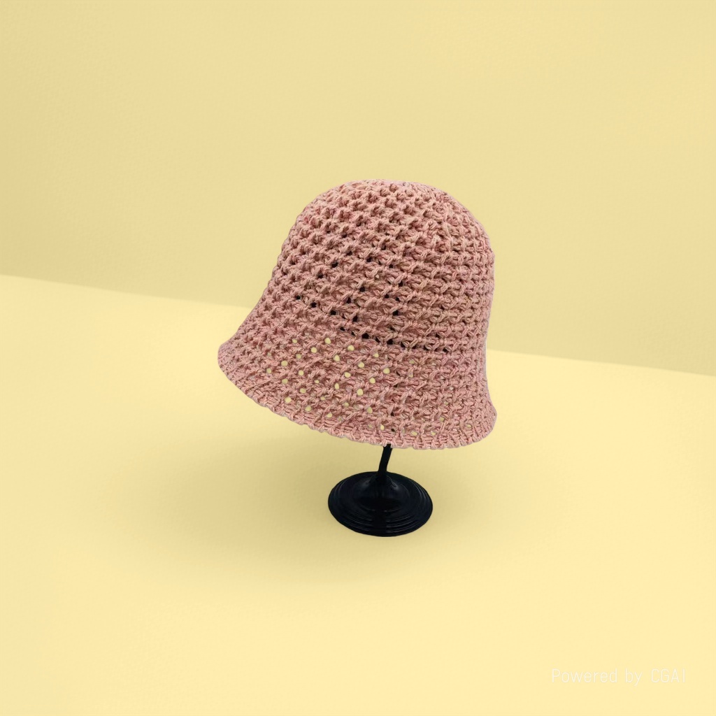 Wholesale of new summer style wide-brimmed fisherman's hat with Korean bow, fashionable hollowed-out breathable sun protection hat for women details Picture