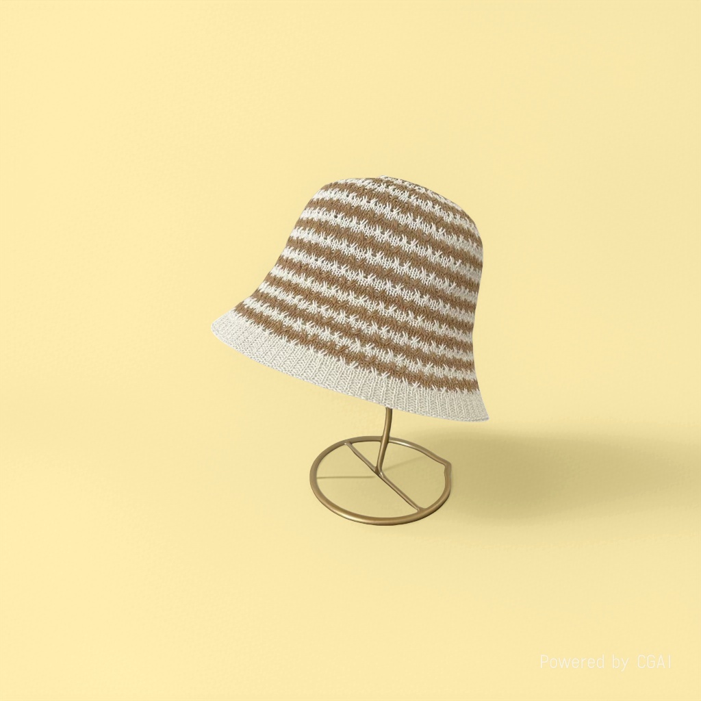 ins Japanese-style knitted bucket hat with a split back that makes the face look smaller for women. Summer hollowed-out breathable bow fisherman hat for sun protection Item Picture