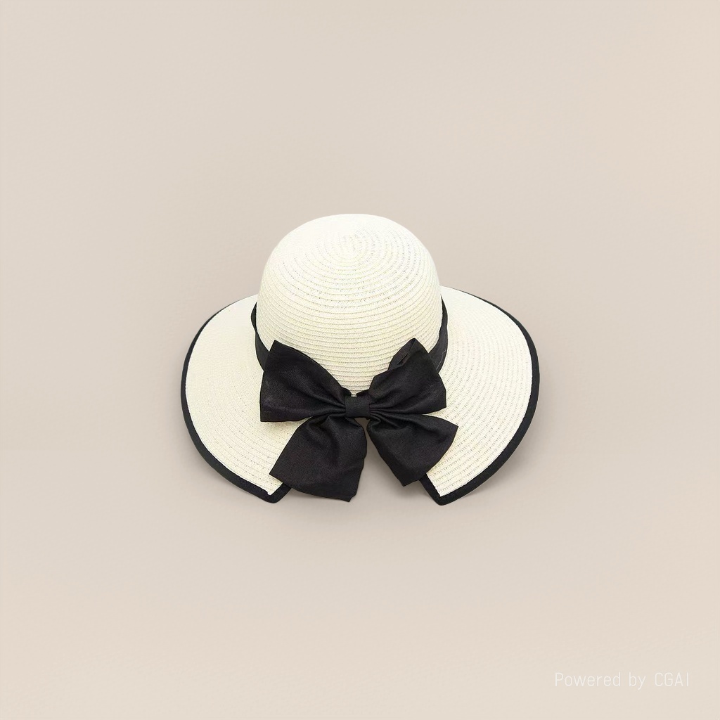 Seaside beach straw hat, women's summer sun protection, large brim sun hat, high-end top hat, French flat-topped straw hat Application Scenario