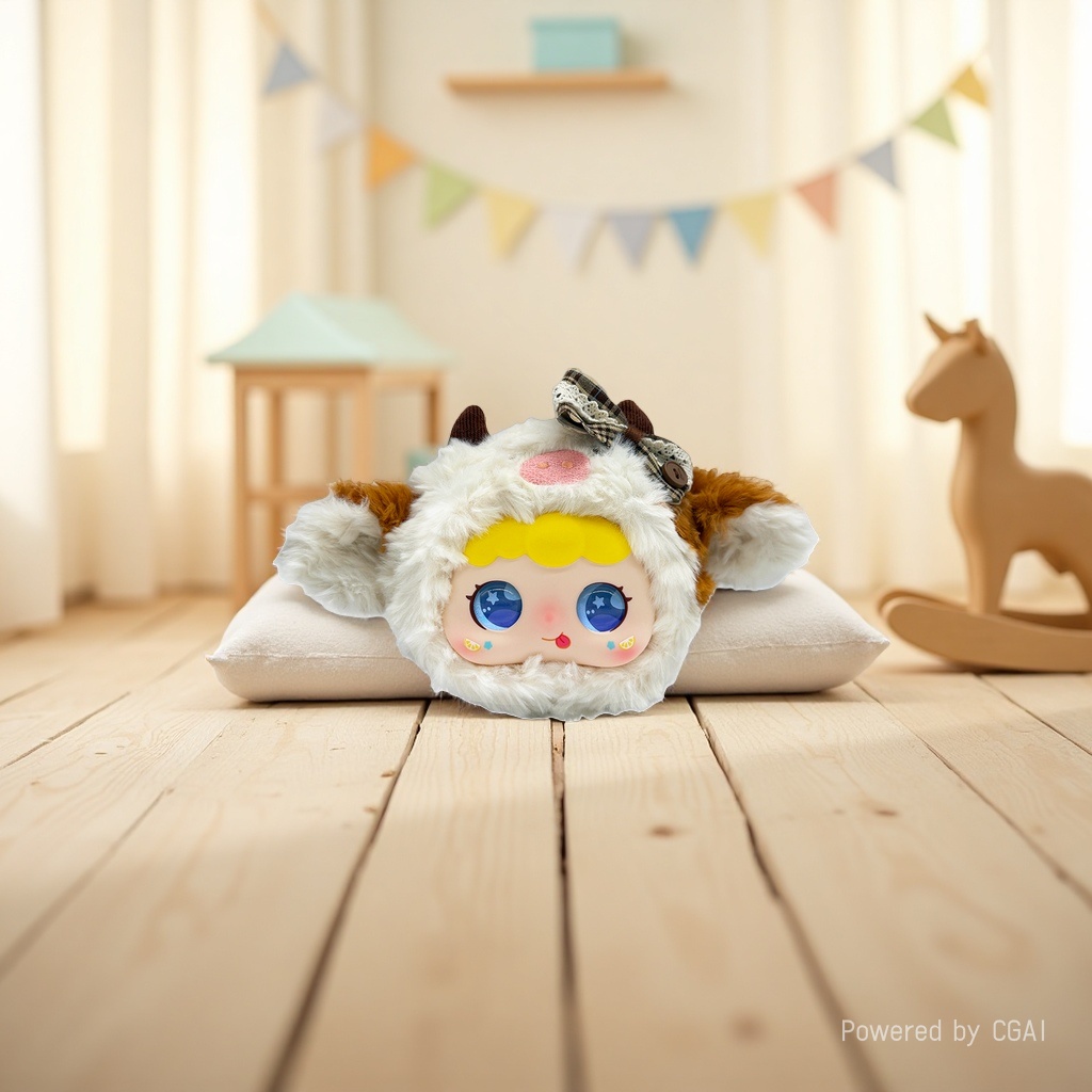 【 Price to be negotiated 】 New caramel latte companion AI doll, British checkered bow cow doll, heartwarming plush collectible ornament details Picture