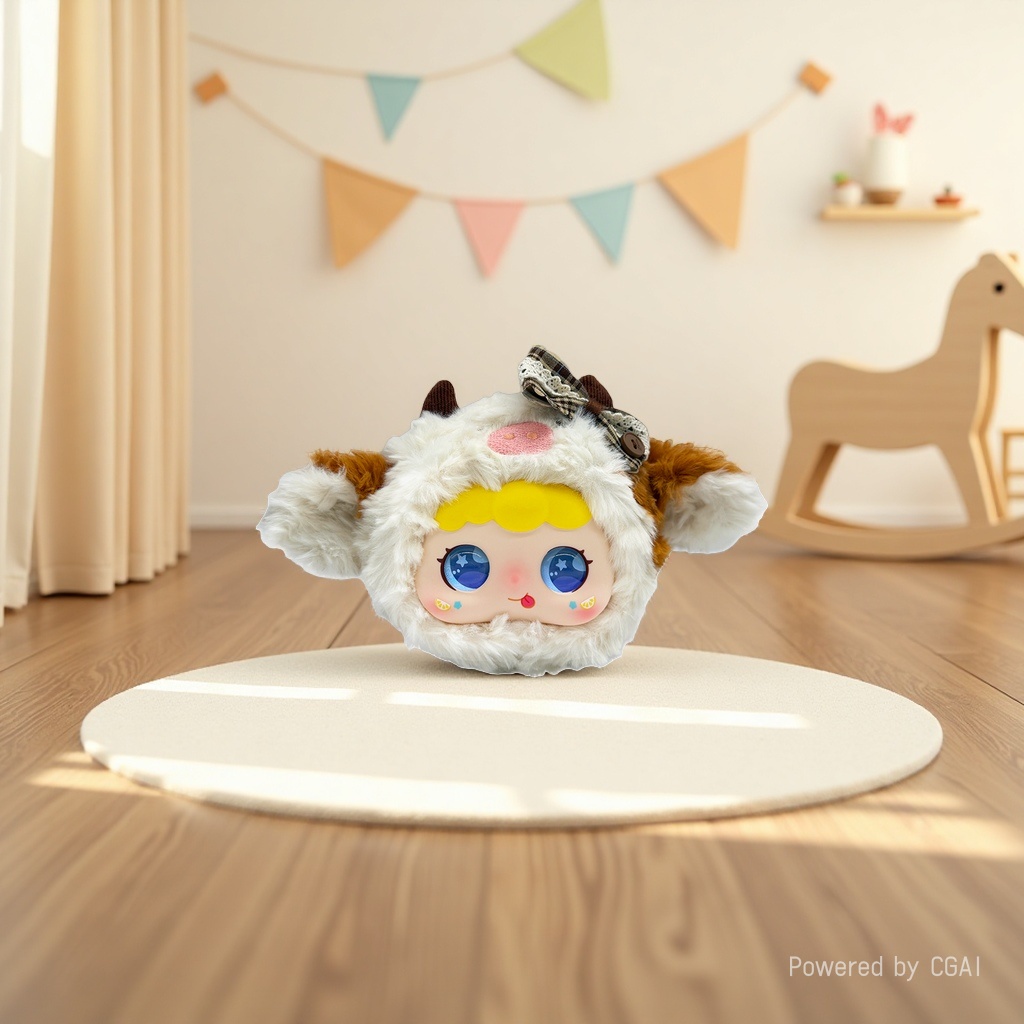 【 Price to be negotiated 】 New caramel latte companion AI doll, British checkered bow cow doll, heartwarming plush collectible ornament Specification image
