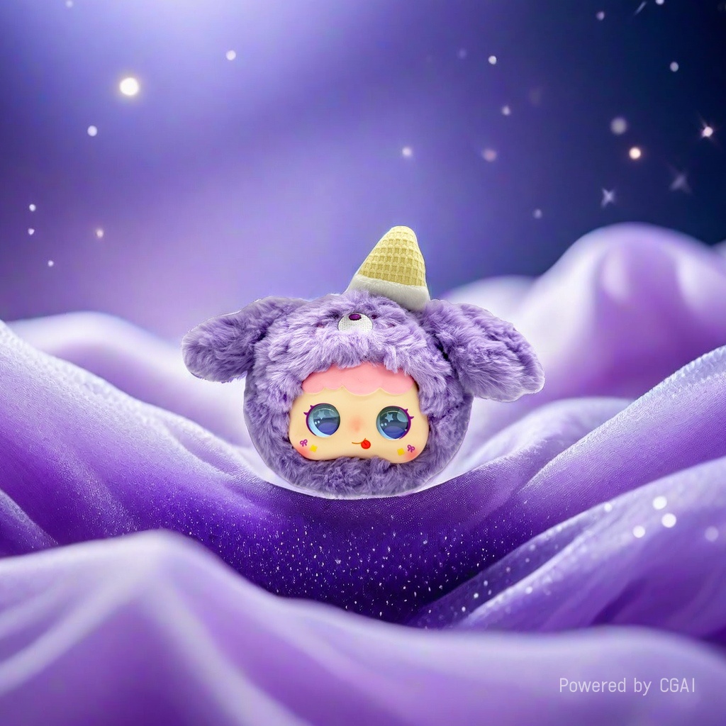 【 Price to be negotiated 】 Cheese Grape Smart AI puppy doll in soft and glutinous purple velvet ice cream shape, a cute and stress-relieving gift toy for girls Specification image