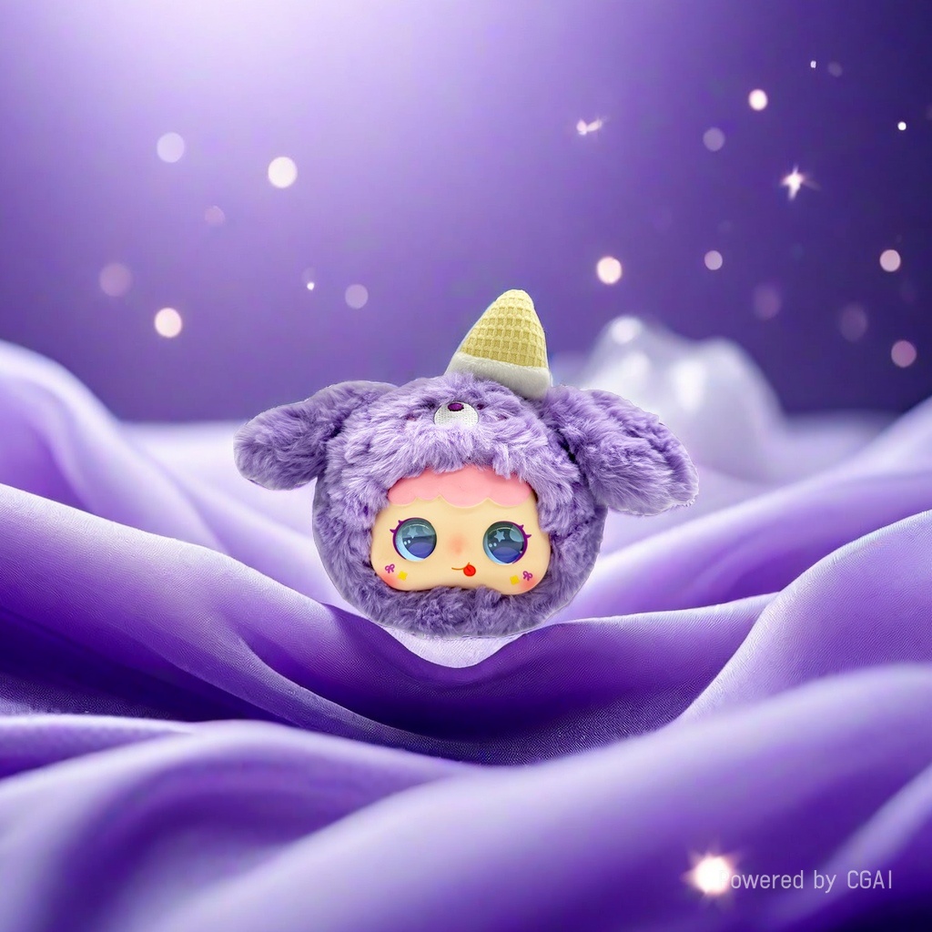 【 Price to be negotiated 】 Cheese Grape Smart AI puppy doll in soft and glutinous purple velvet ice cream shape, a cute and stress-relieving gift toy for girls Application Scenario