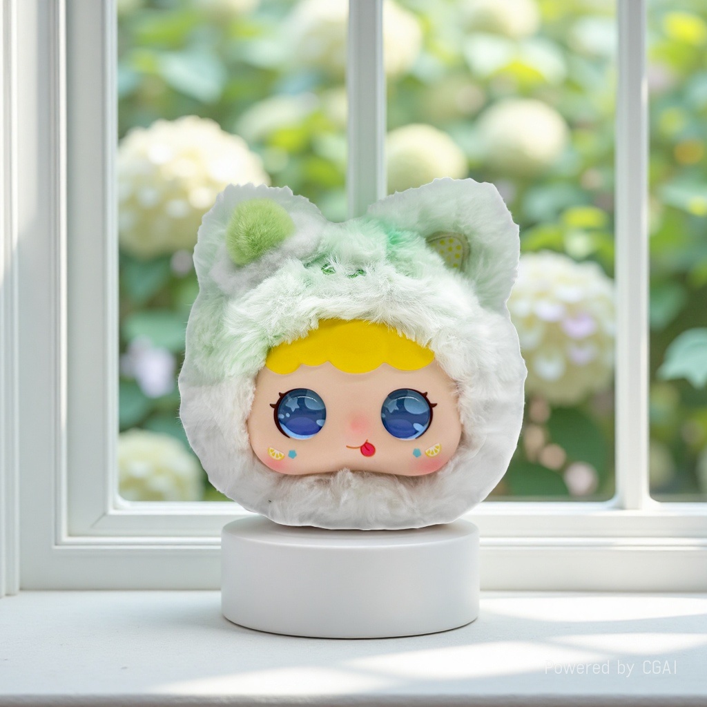 【 Price to be negotiated 】 Qingti Dongdong Smart AI Cat Doll, Soft mint Green plush doll, stress-relieving and cute girl gift toy details Picture