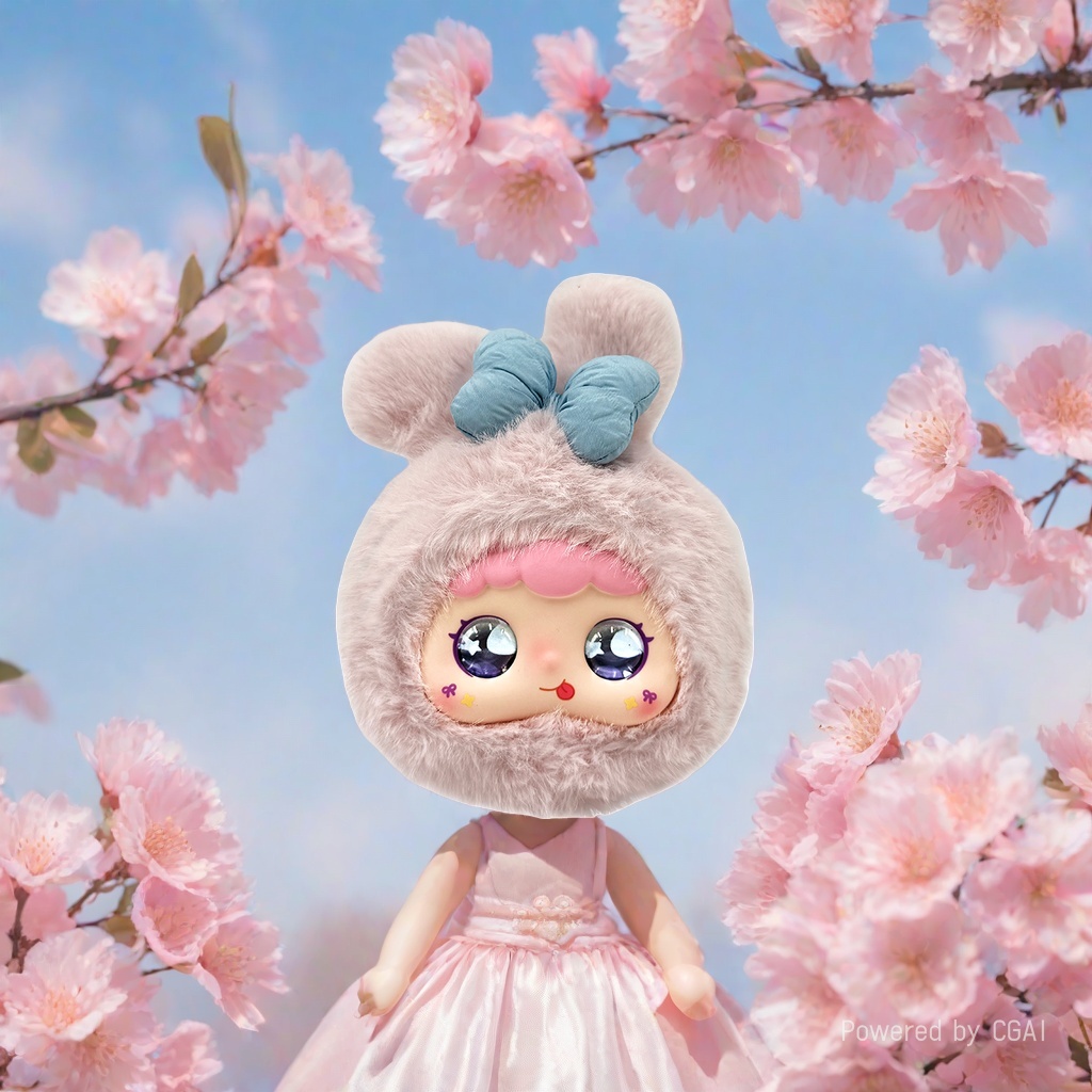 【 Price to be negotiated 】 Rabbit Smart AI long-eared Rabbit doll, soft and light pink plush girl rabbit, a cute and stress-relieving gift toy for girls details Picture