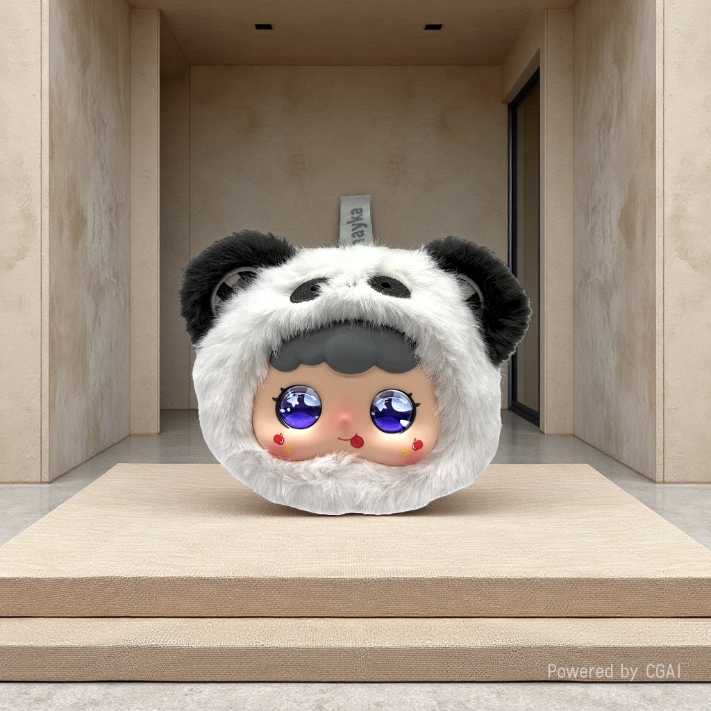 [precio a discutir] nueva llegada panda acompañante AI muñeca suave moe blanco y negro peluche panda muñeca linda cereza cara de marea juego de piezas Application Scenario