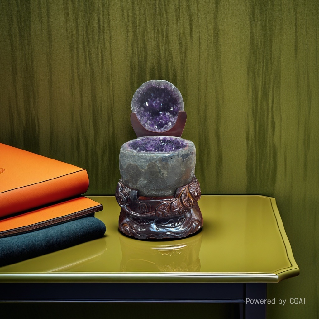 Natural treasure basin amethyst cave ornaments, crystal rough stone accessories, crystal handicrafts