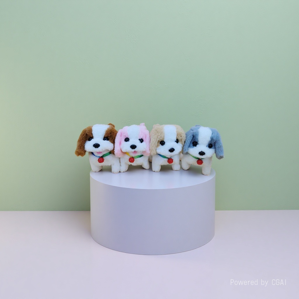 The 2026 new cute plush leash tongue-sticking electric puppy children's simulation toy can walk, move and bark Specification image