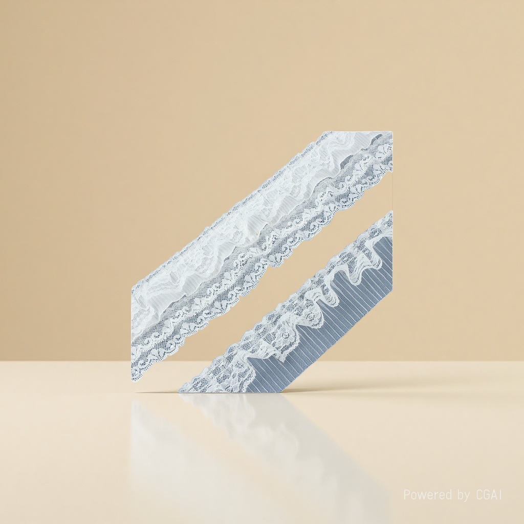 Lace trim pleats Specification image
